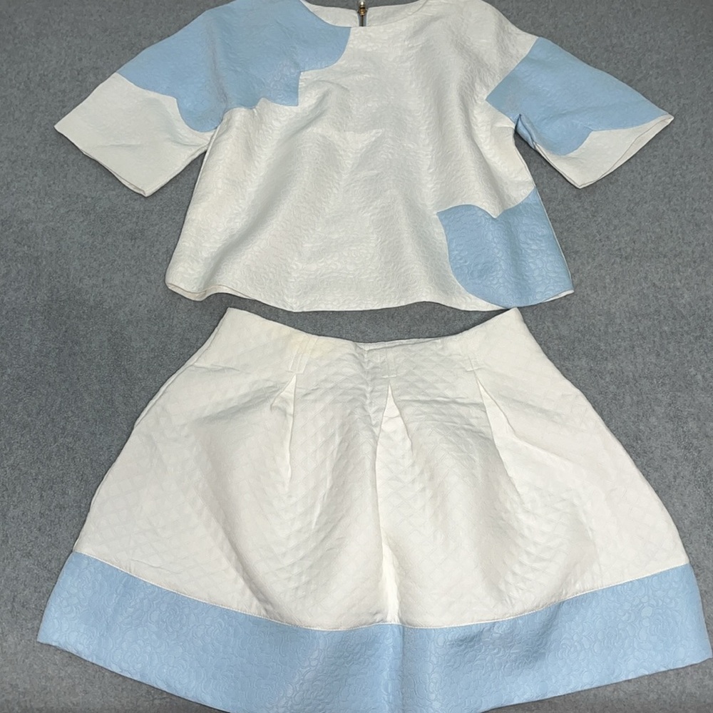 Kawaii Coquette Mini Skirt Set Small Pleated Preppy Korean - Picture 11 of 12